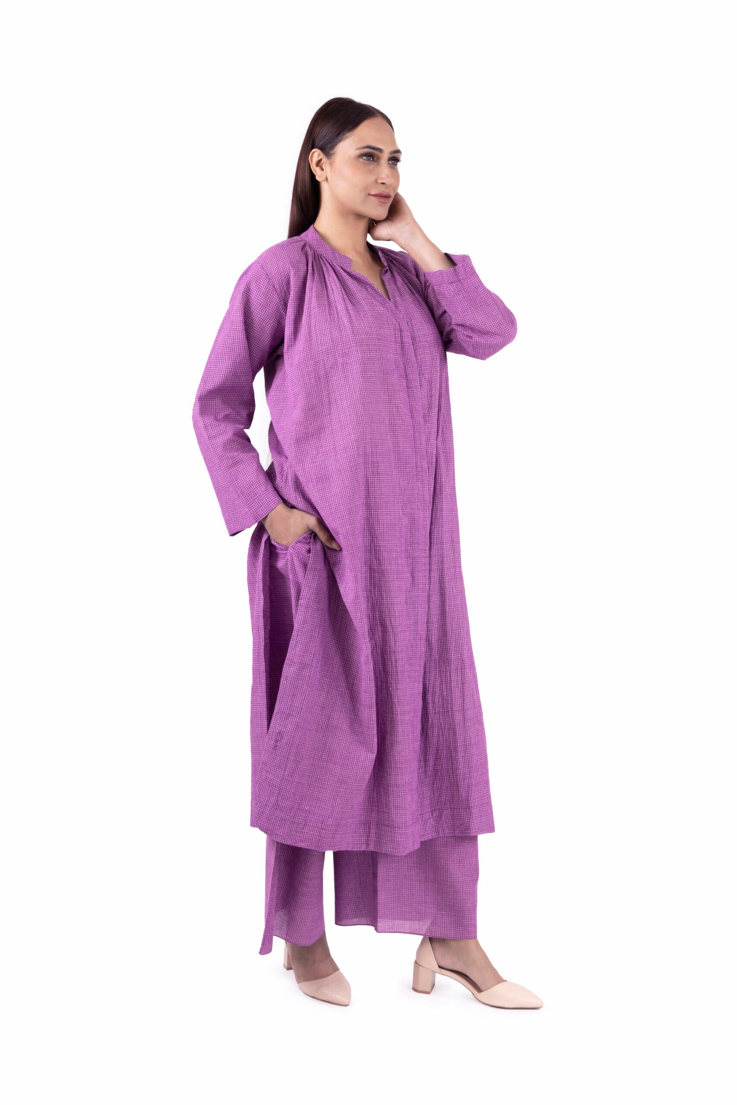 Wisteria Gather neck collar dress co-ord