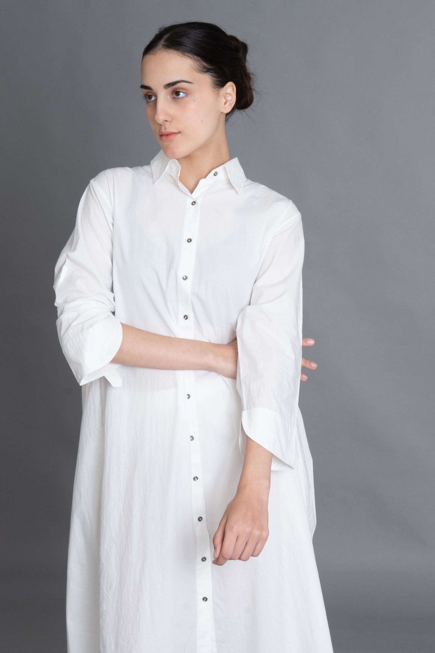 Bright white Pleated Shirt