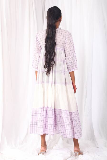 Check on check dress