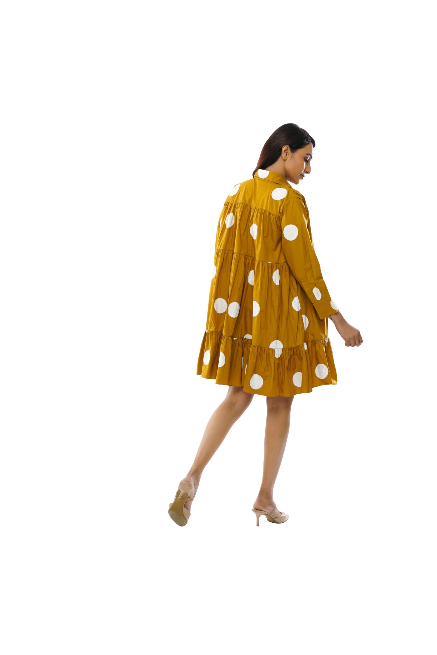 Musterd bright white polka short shirt co-ord