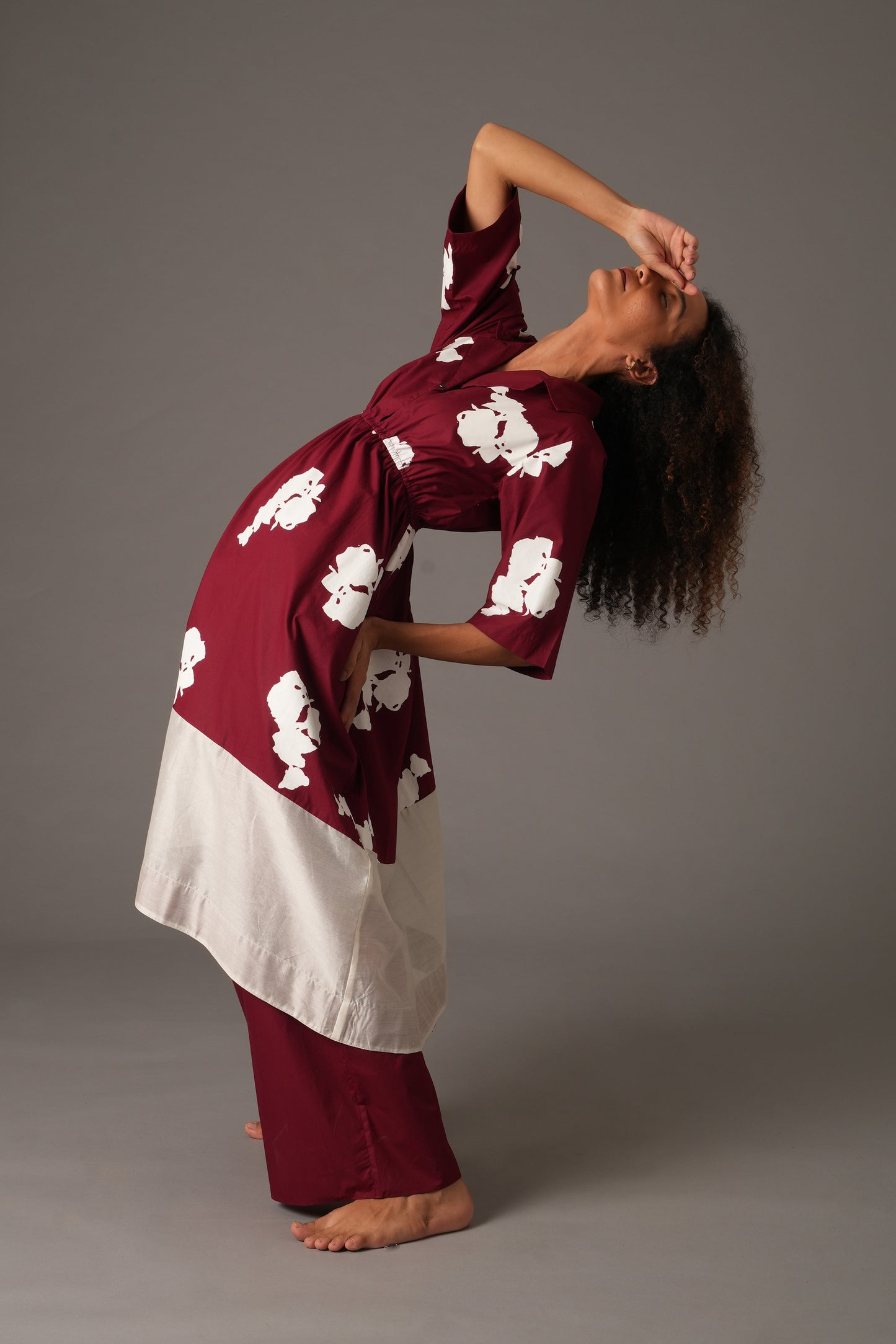 Flower Print Elesticated Dress Co-ord