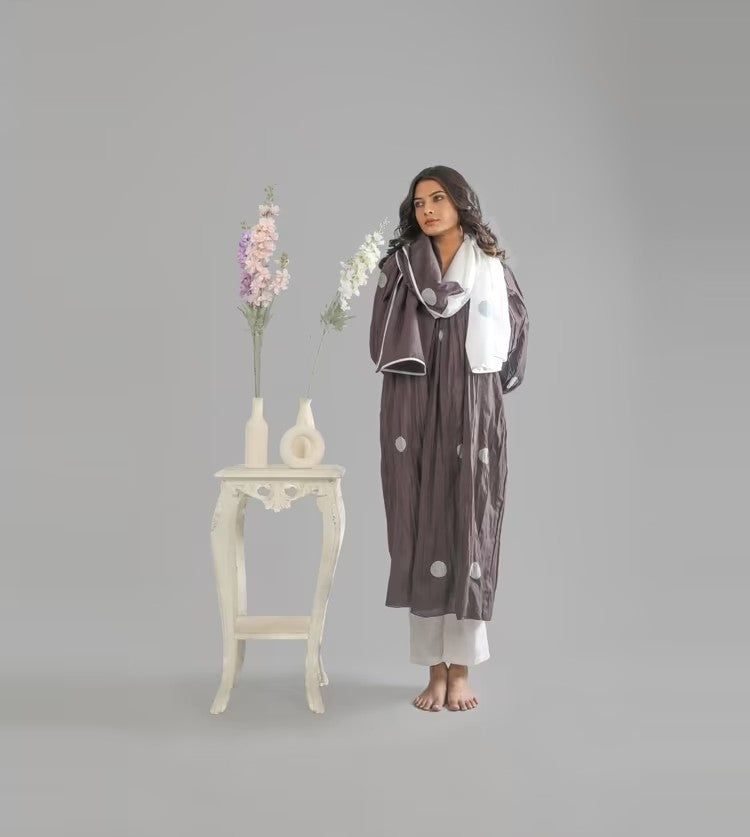 Brown square neck dress Co-ord