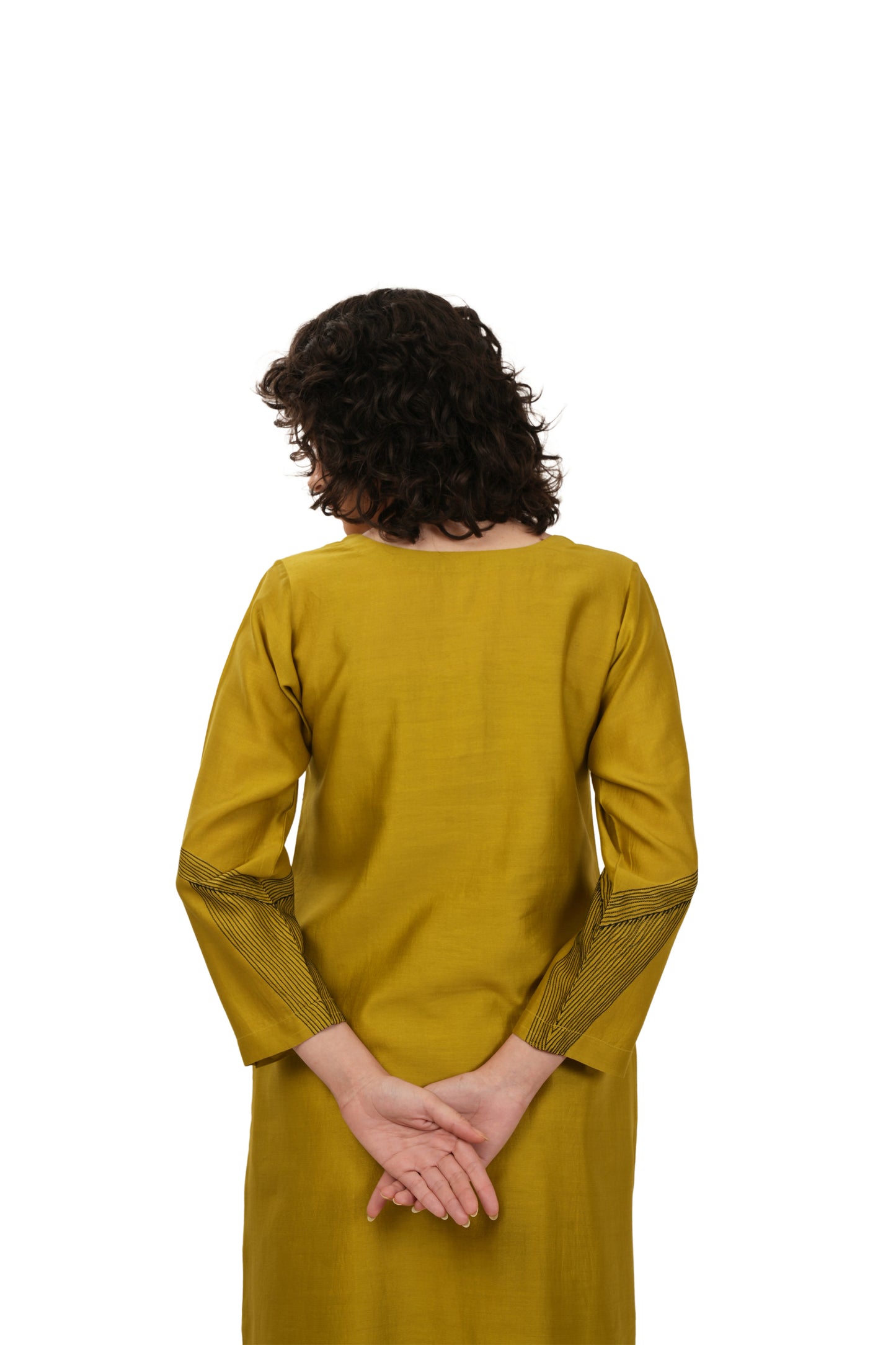 Khat olive Green Embroidery Dress