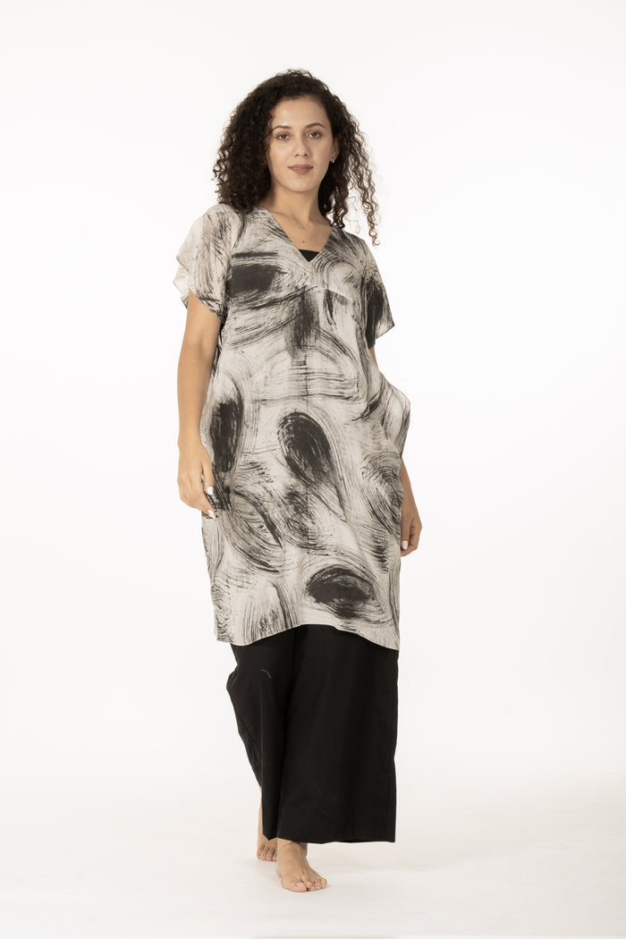 Charcoal Whisper Kaftan co-ord