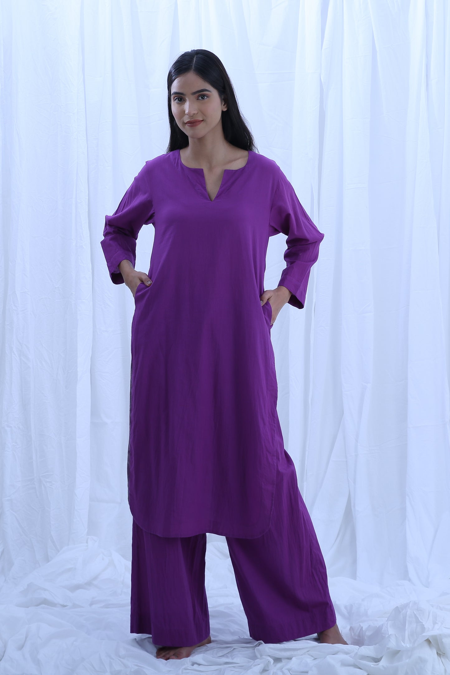 Purple Kurta Co-ord