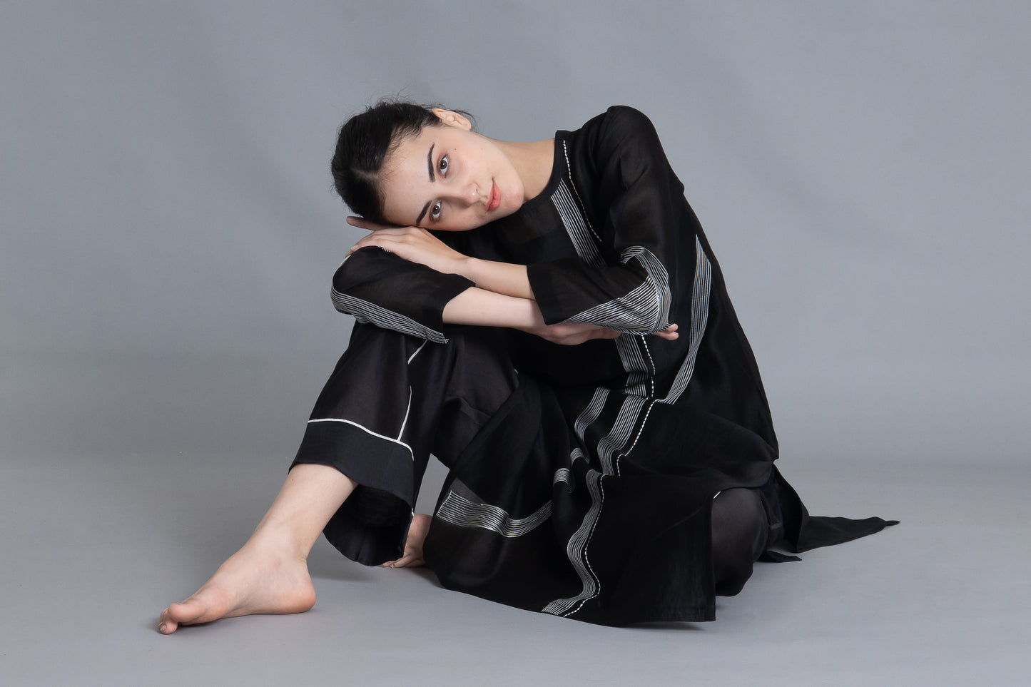 Khat Pantone Embroidered Dress Co-ord