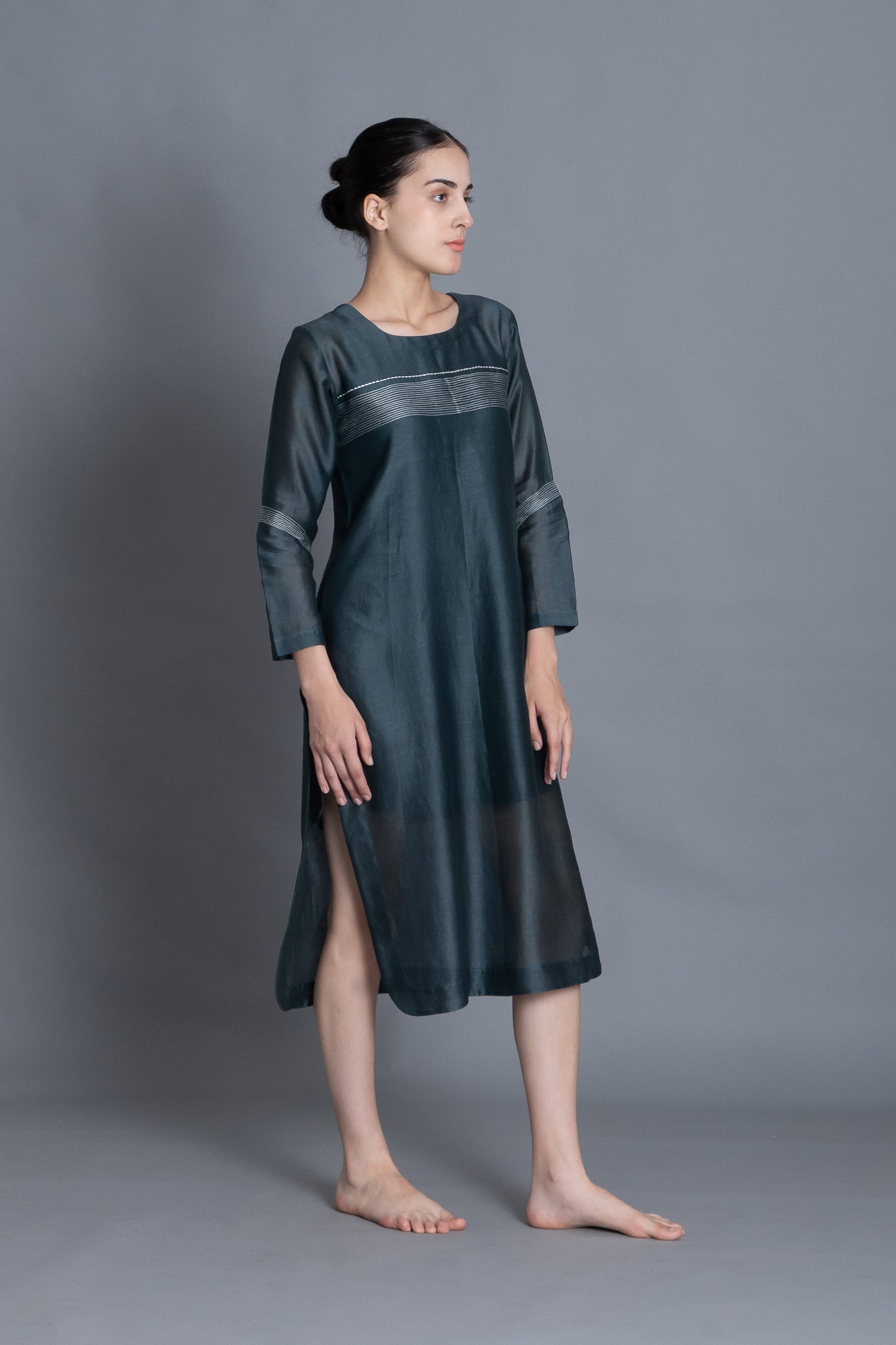 E-Mint Embroidery Dress