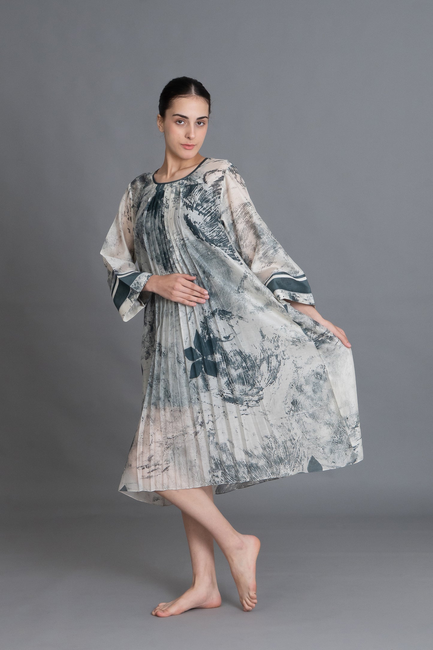 Mint Texture Print Dress