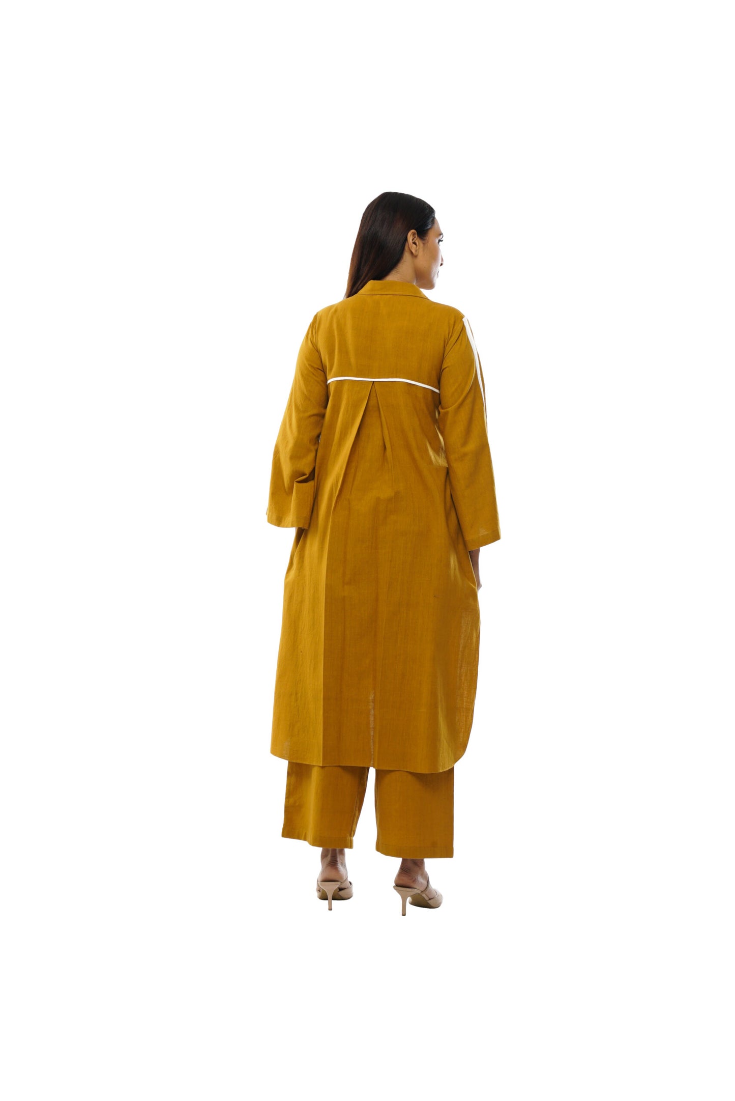 Musterd Cotton handloom kurta co-ord