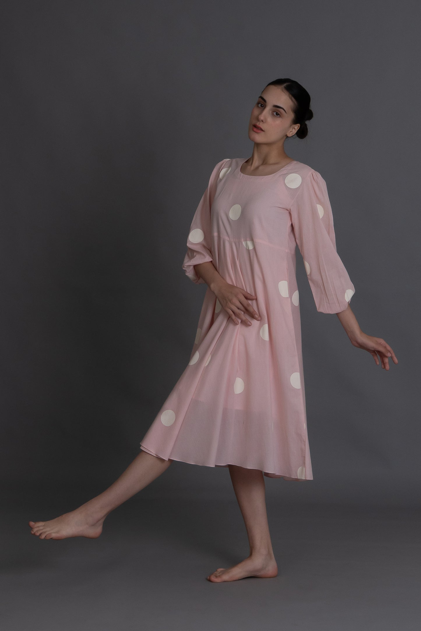 Pastel pink polka Dress