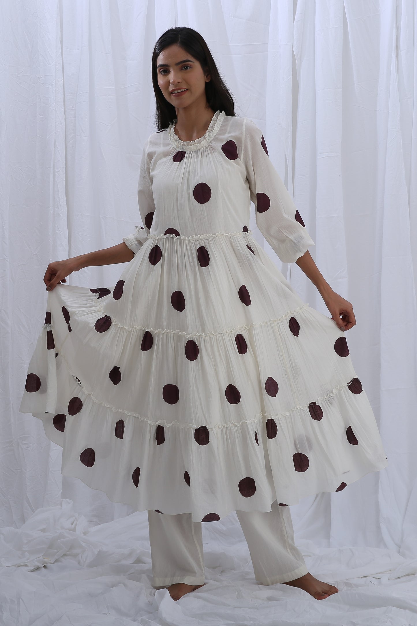 Berry Polka Turtle Dress Co-ord