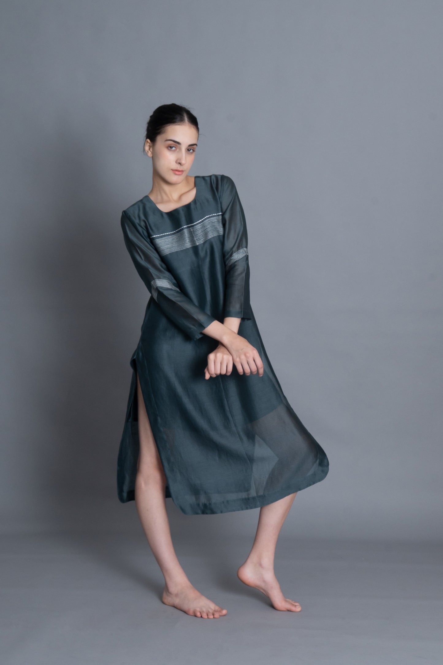 E-Mint Embroidery Dress