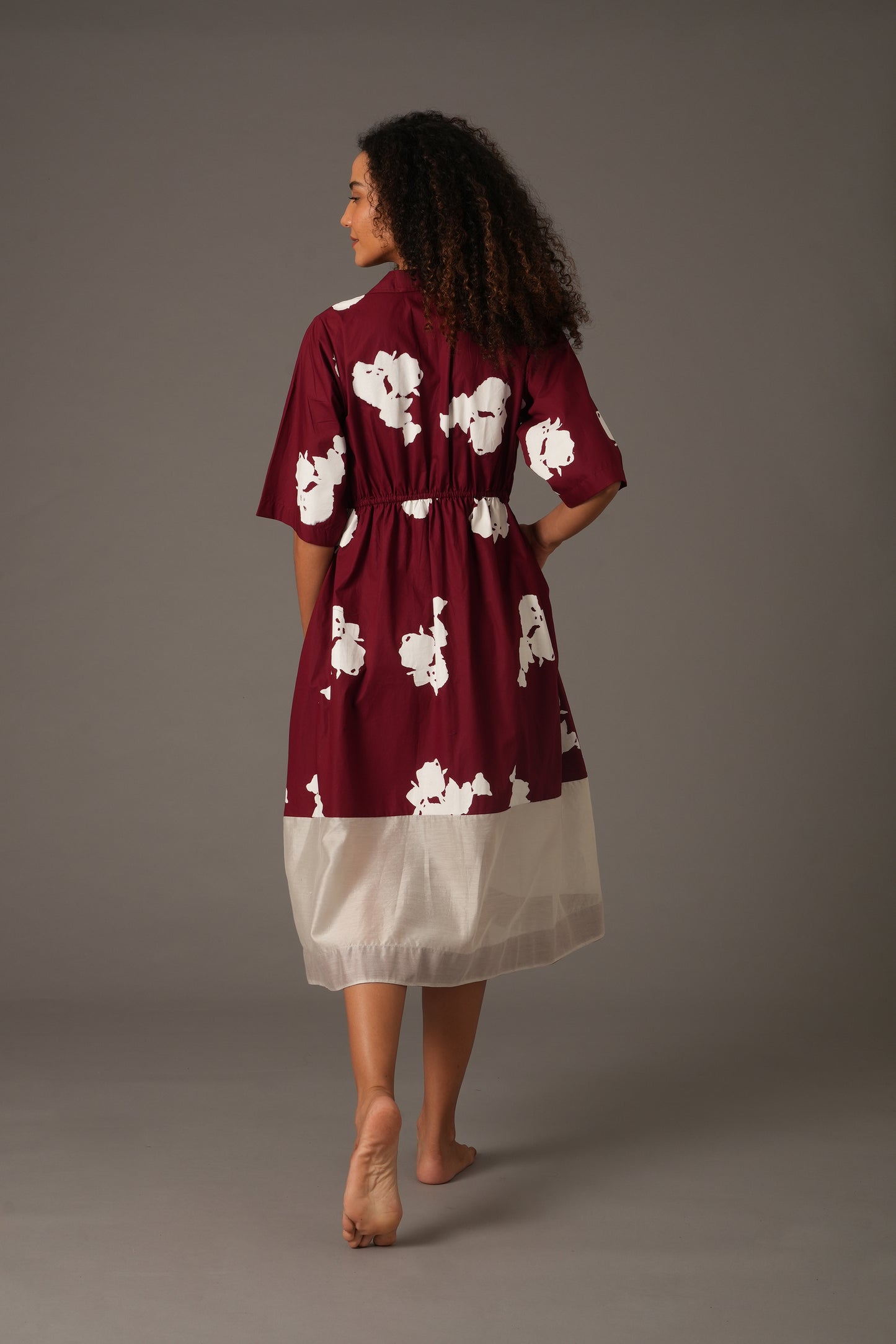 Flower Print Elesticated  Dress