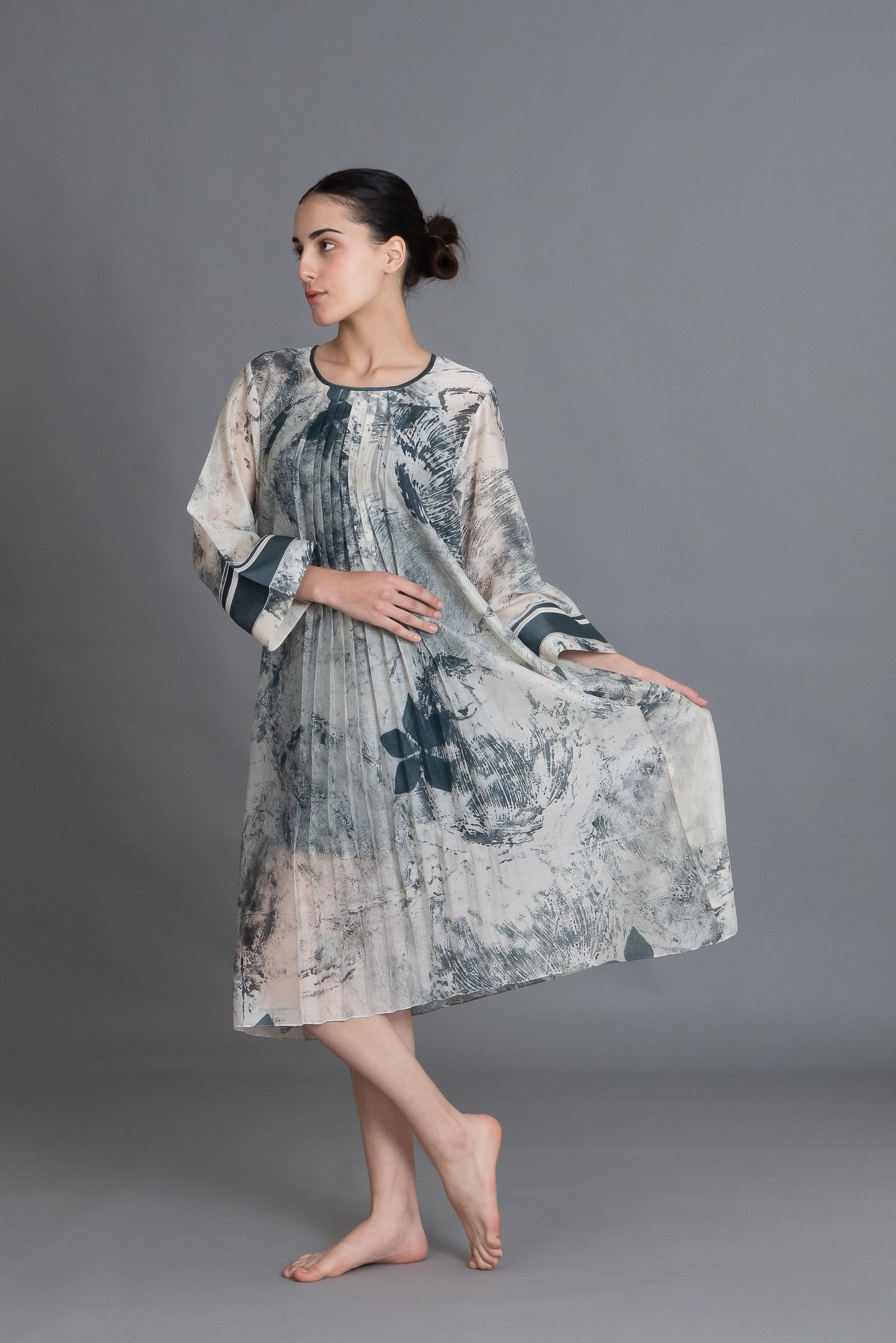 Mint Texture Print Dress