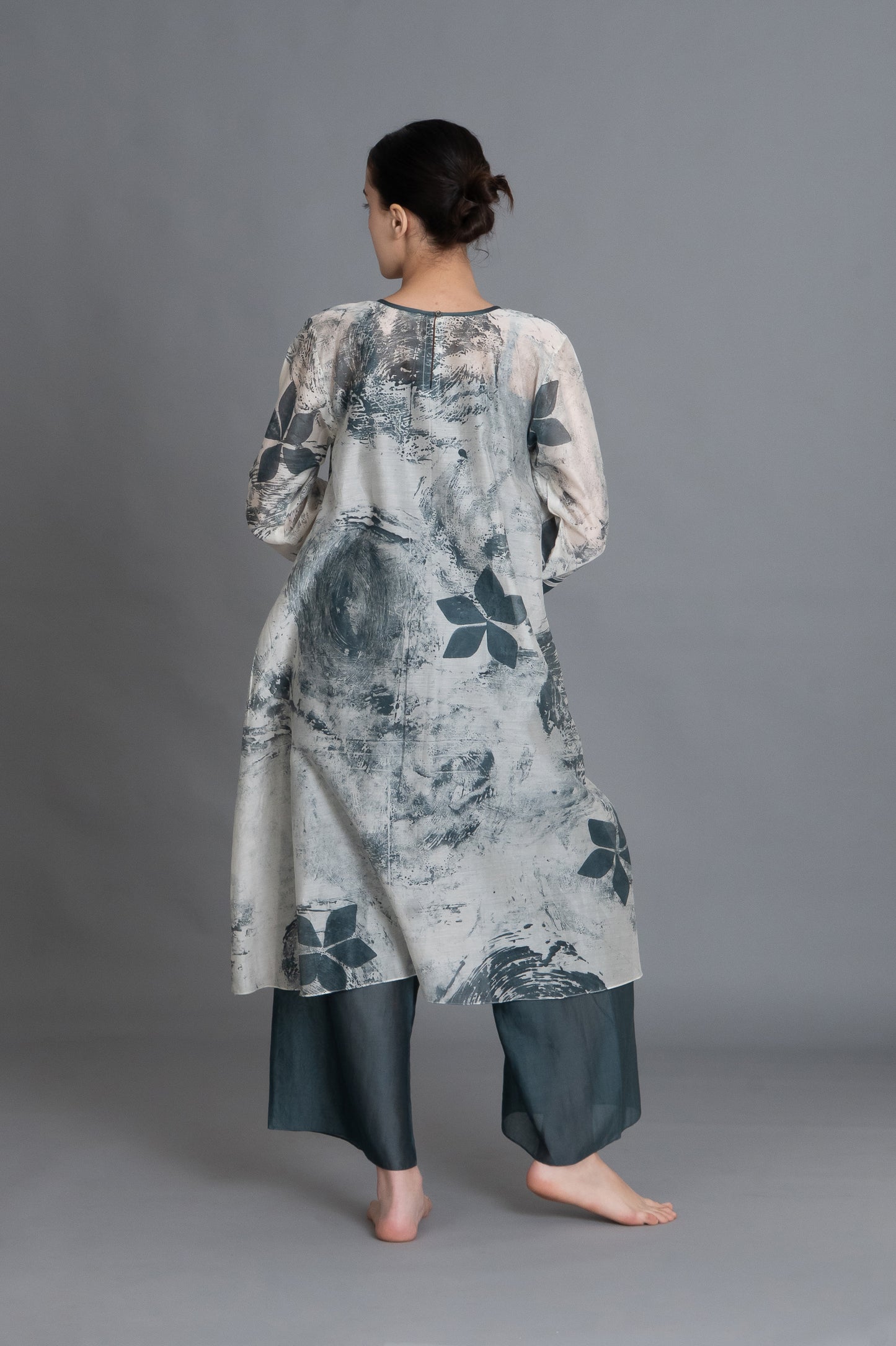 Mint Texture Print Dress Co-ord