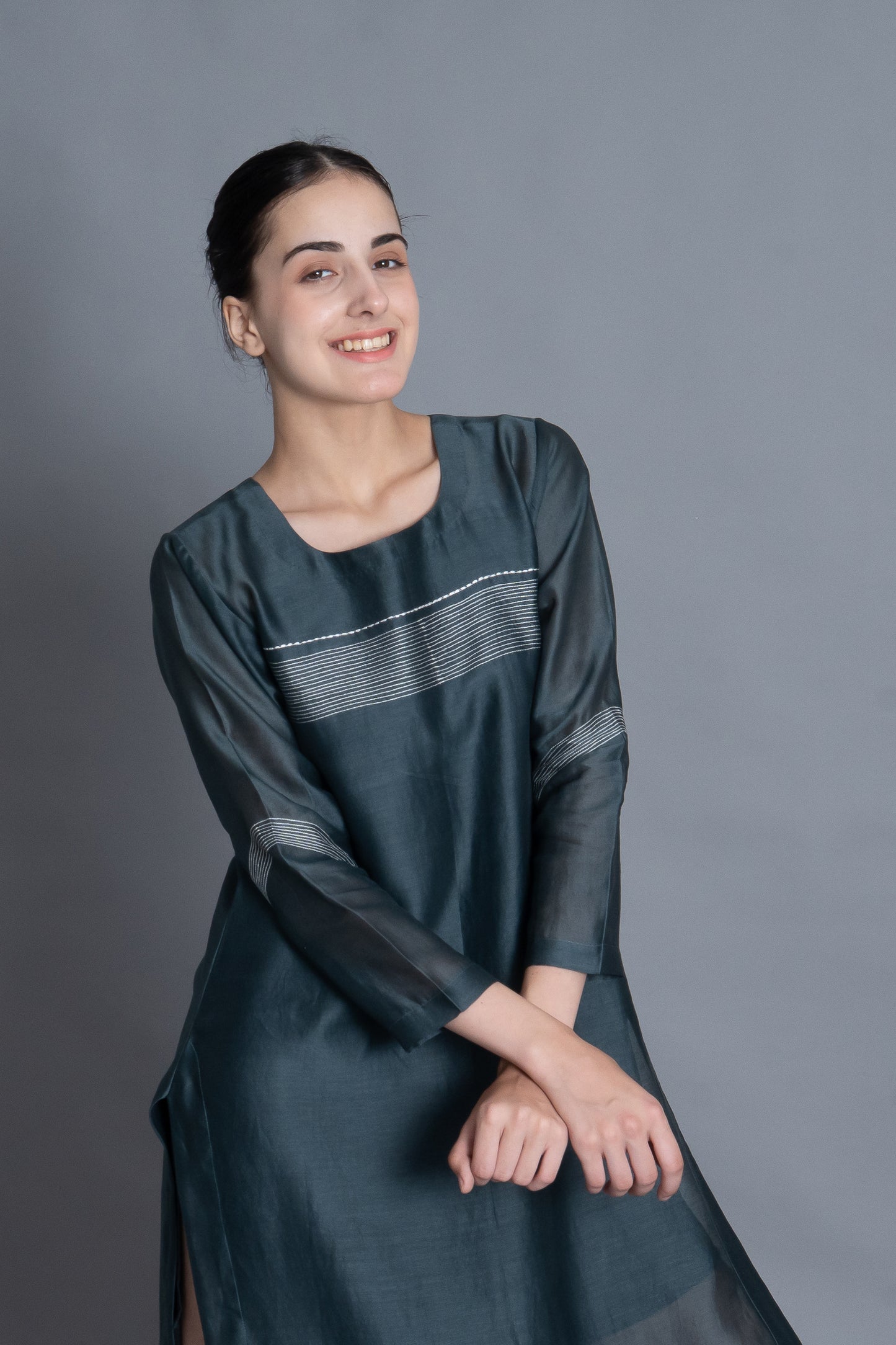 E-Mint Embroidery Dress