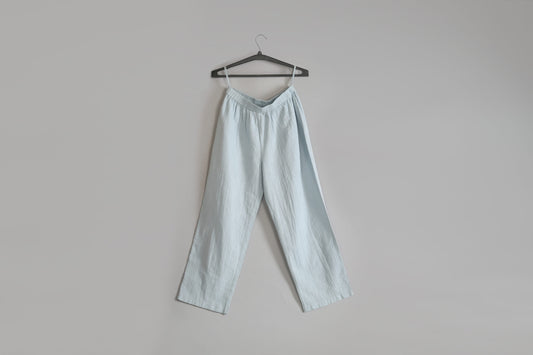Ash grey slub cotton pant