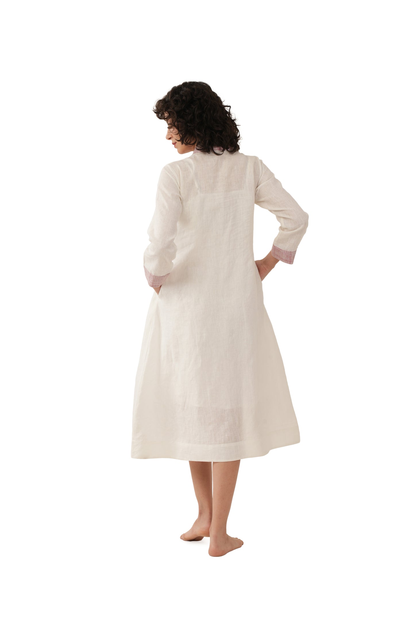 Rough Embroidery Linen Dress