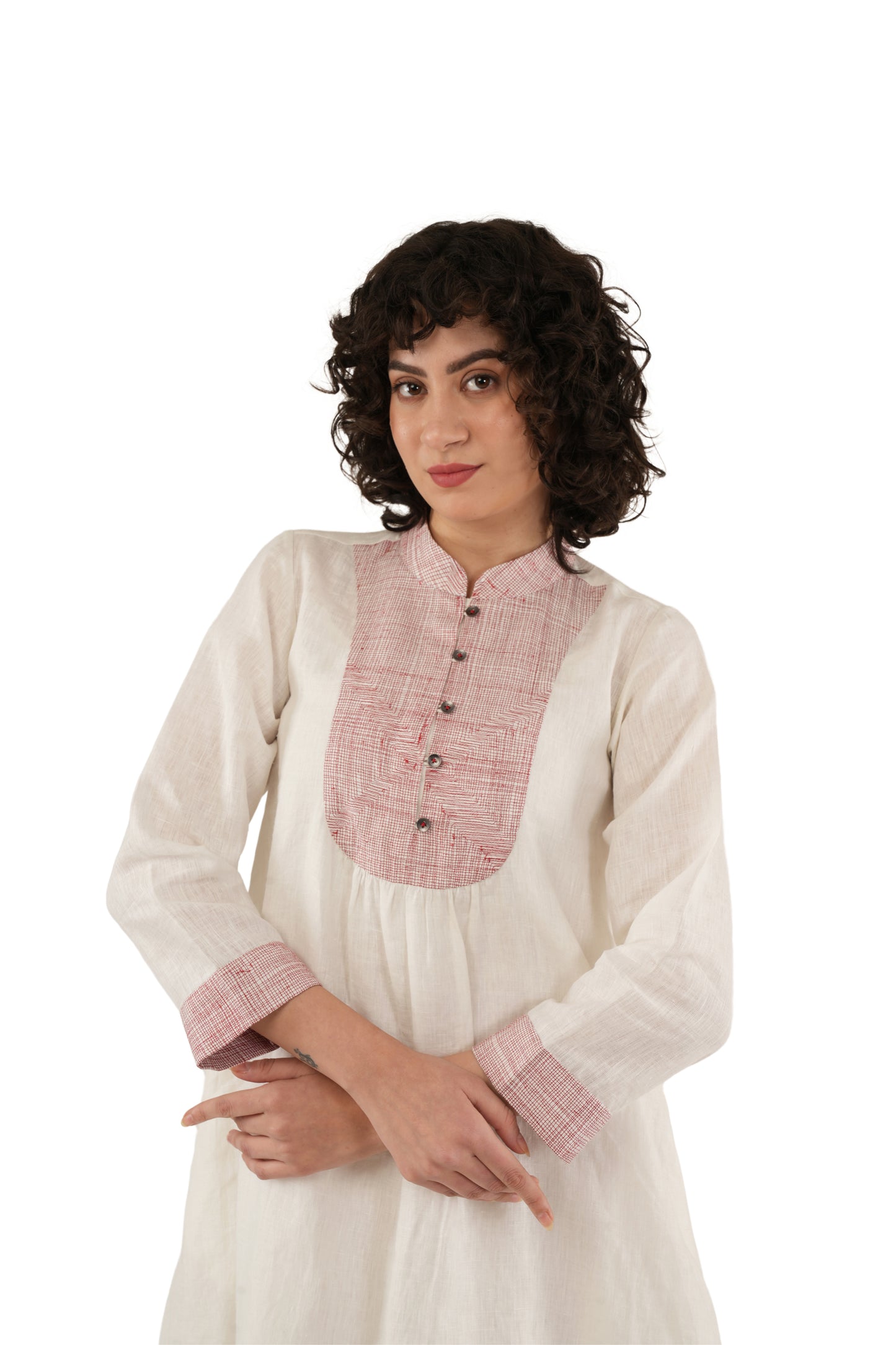 Rough Embroidery Linen Dress