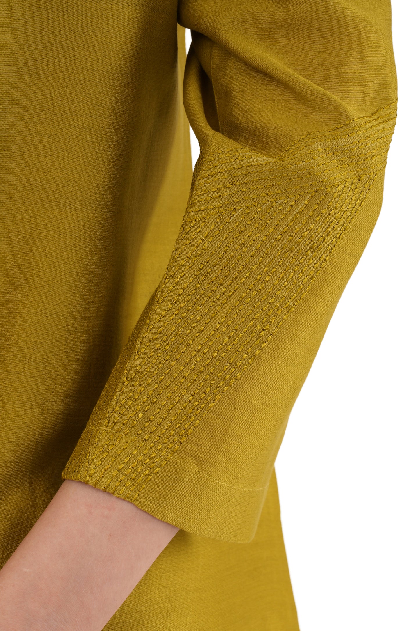 Olive Green Solid Straight Kurta With Bottom