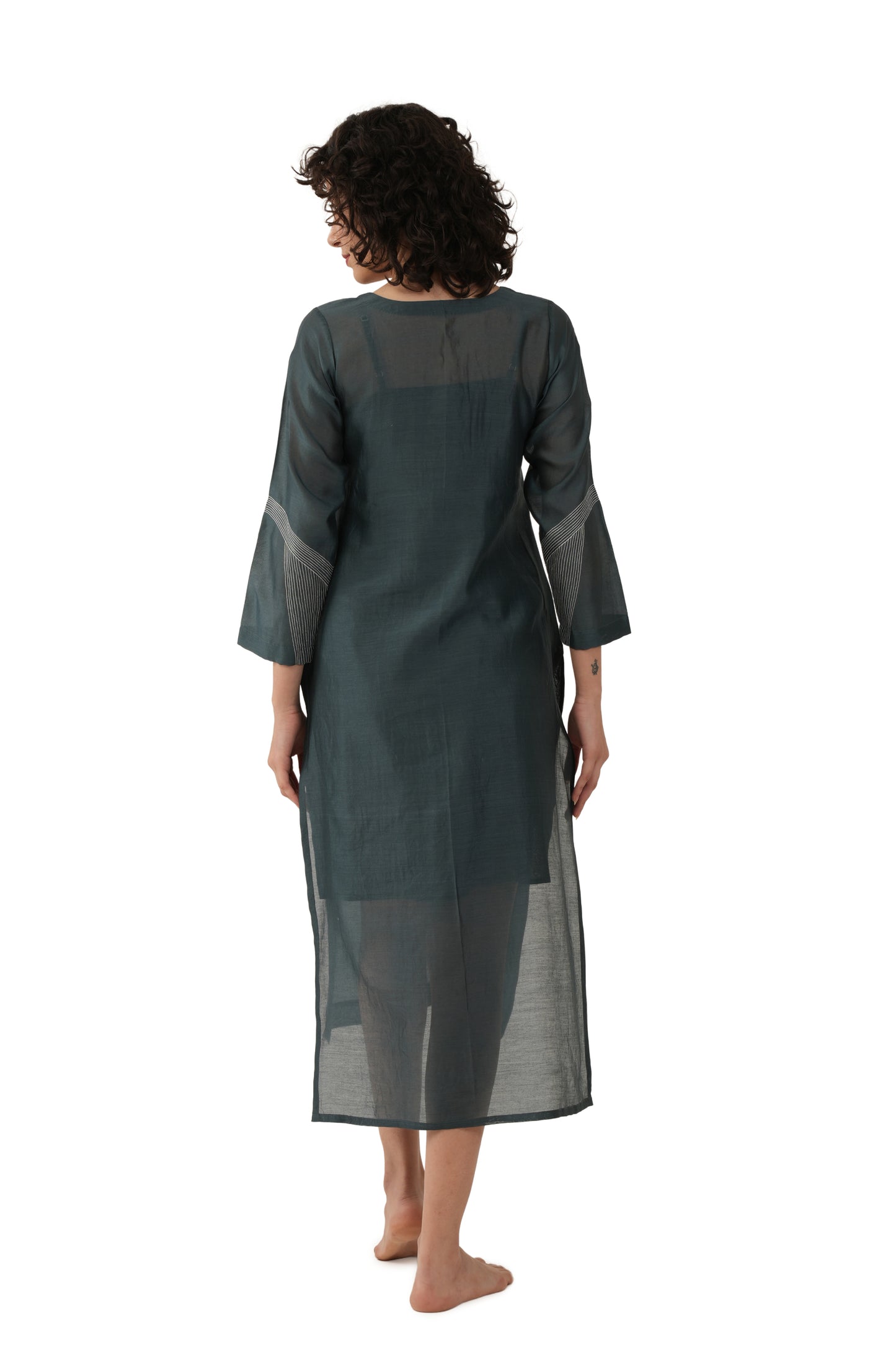 Khat E-Mint Embroidery Dress