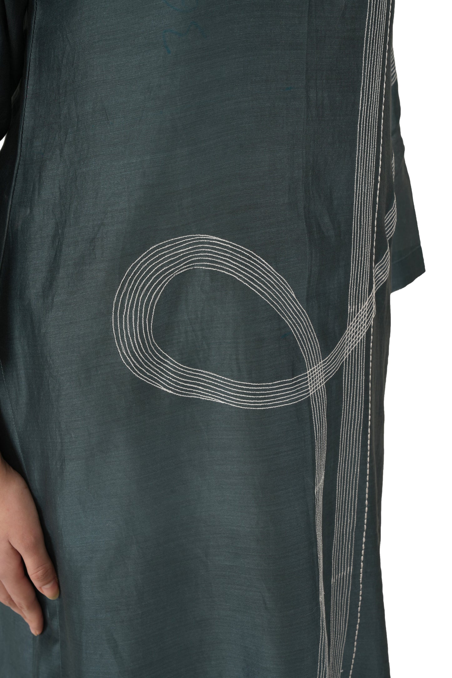 Khat E-Mint Embroidery Dress With Bottom