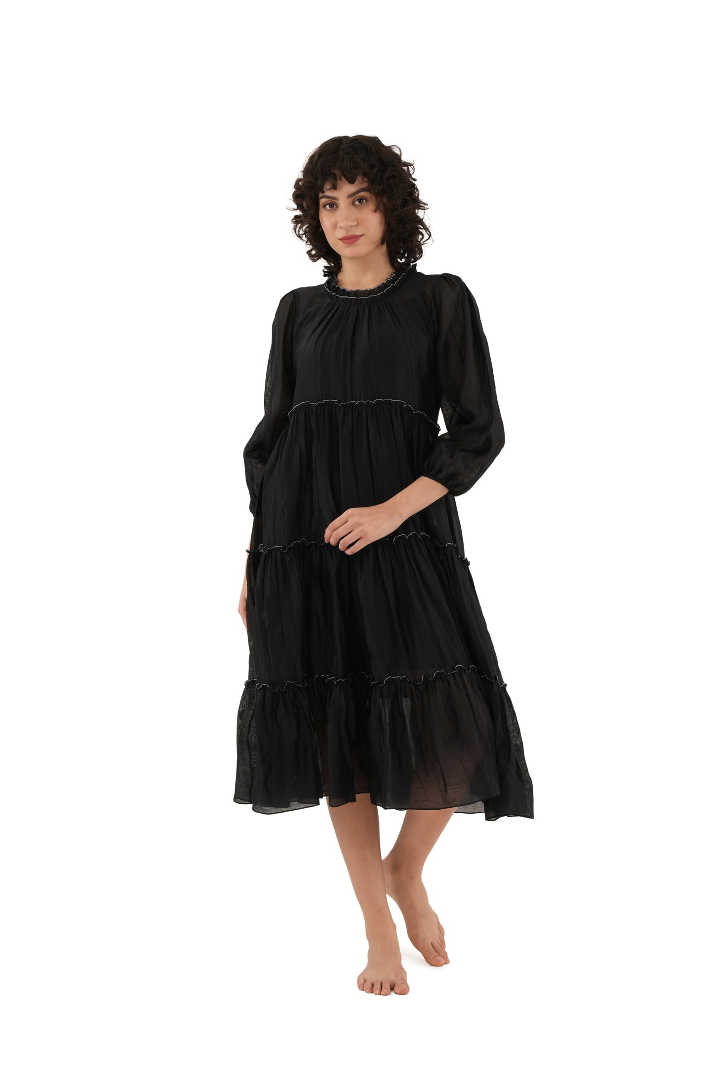 Black Turtle Tier Dress