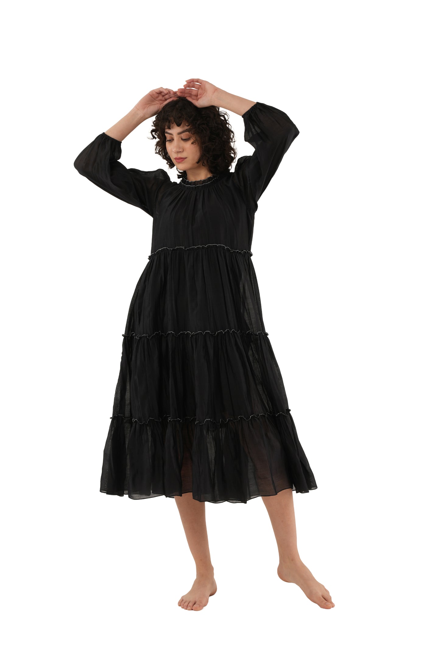 Black Turtle Tier Dress