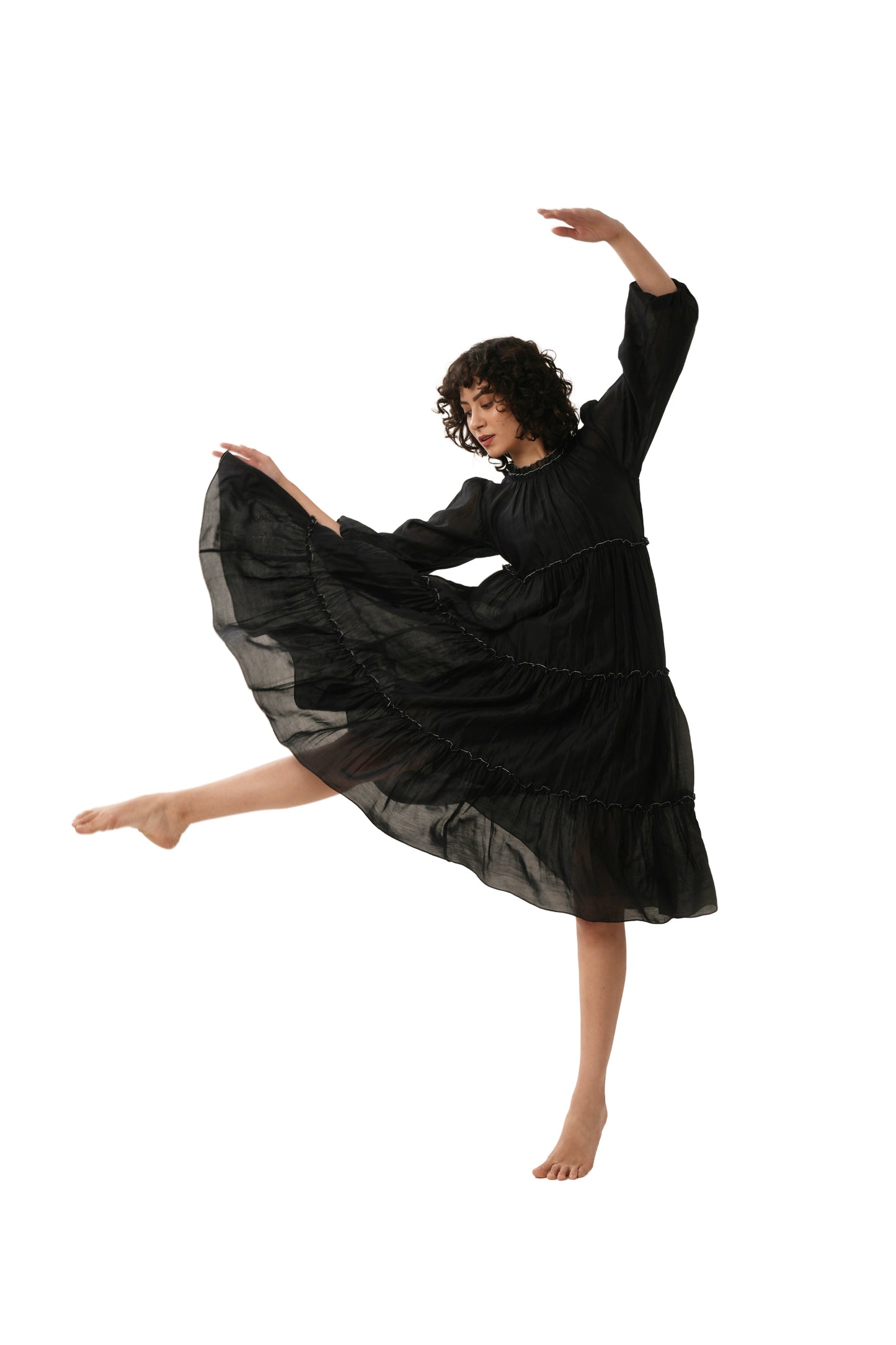 Black Turtle Tier Dress