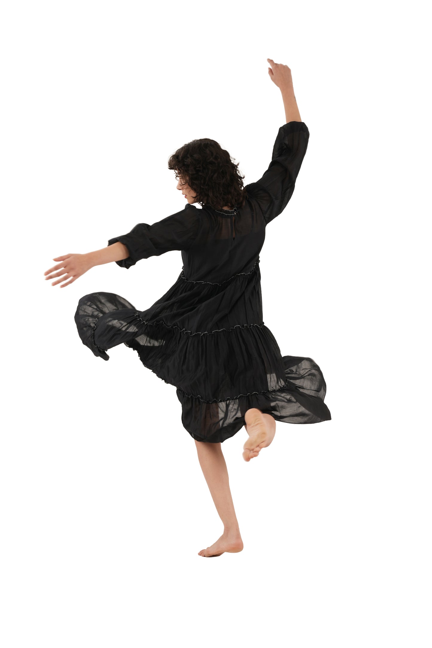 Black Turtle Tier Dress
