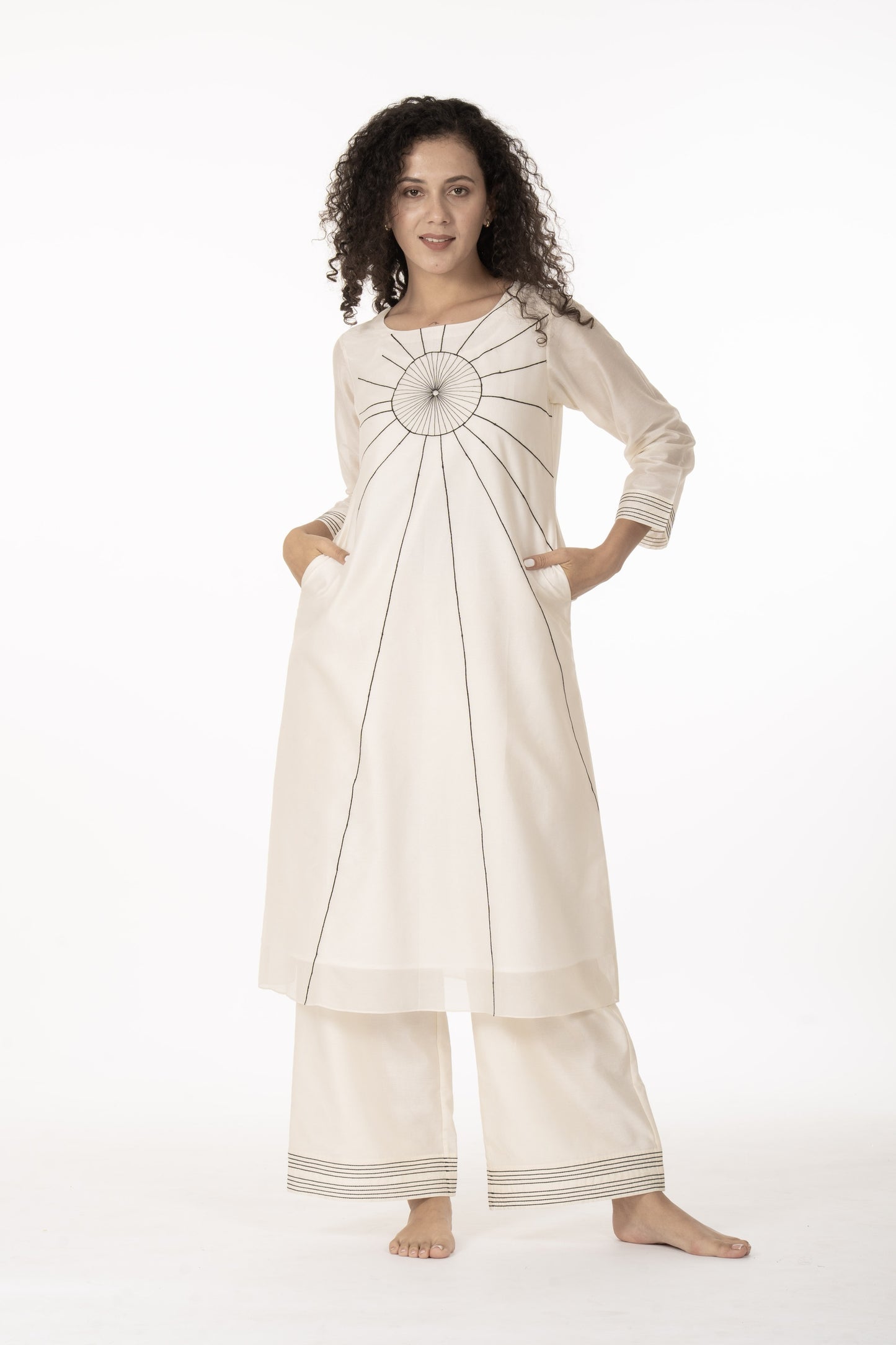 Ivory Grace Handwork Kurta with Bottom