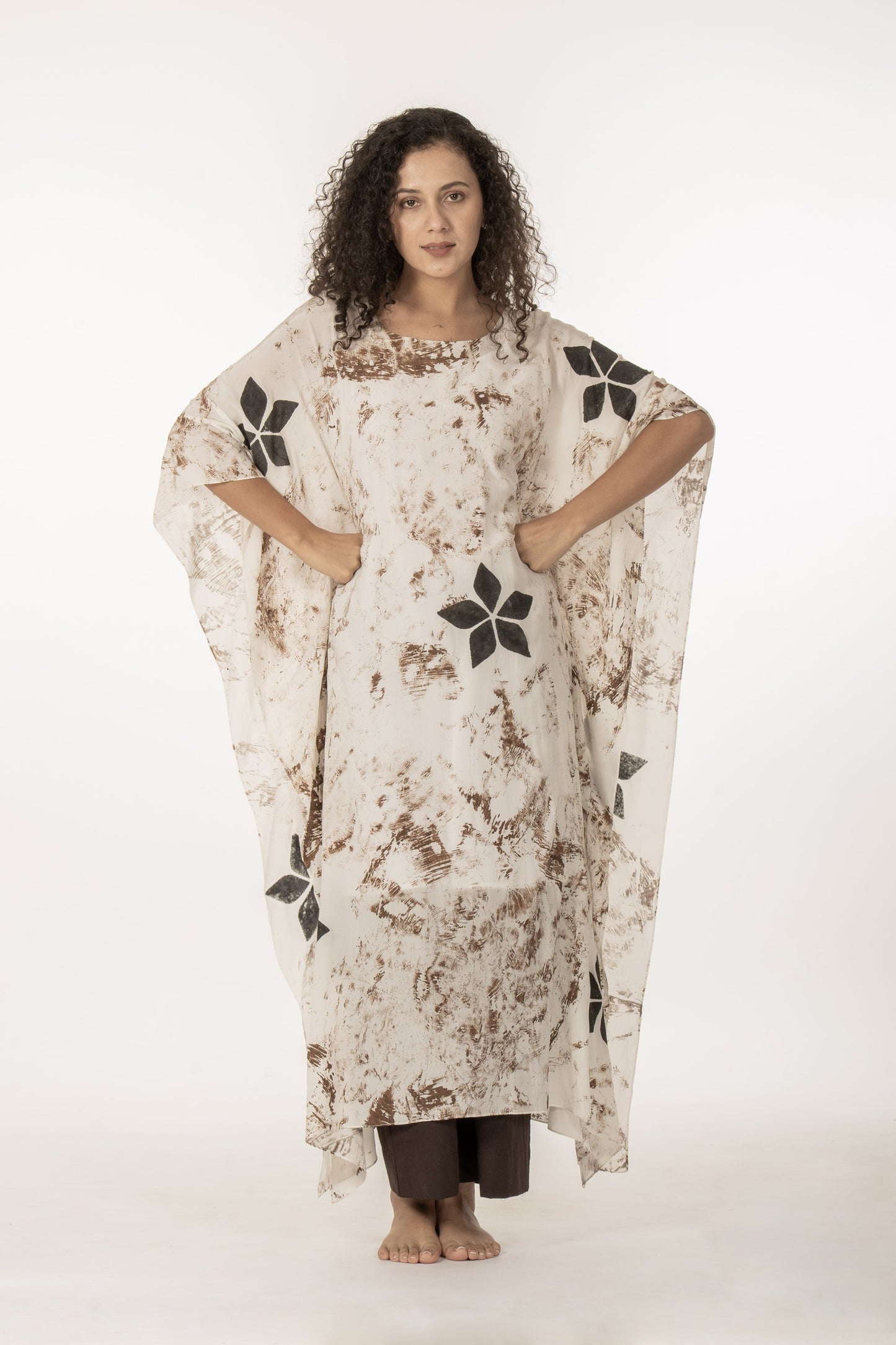 Printed Kaftan  with Bottom