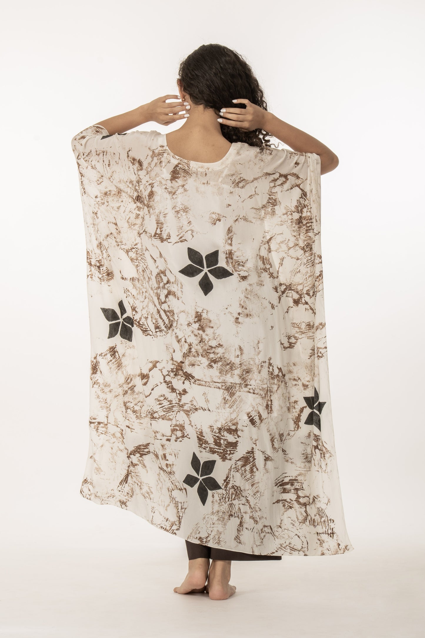 Printed Kaftan  with Bottom