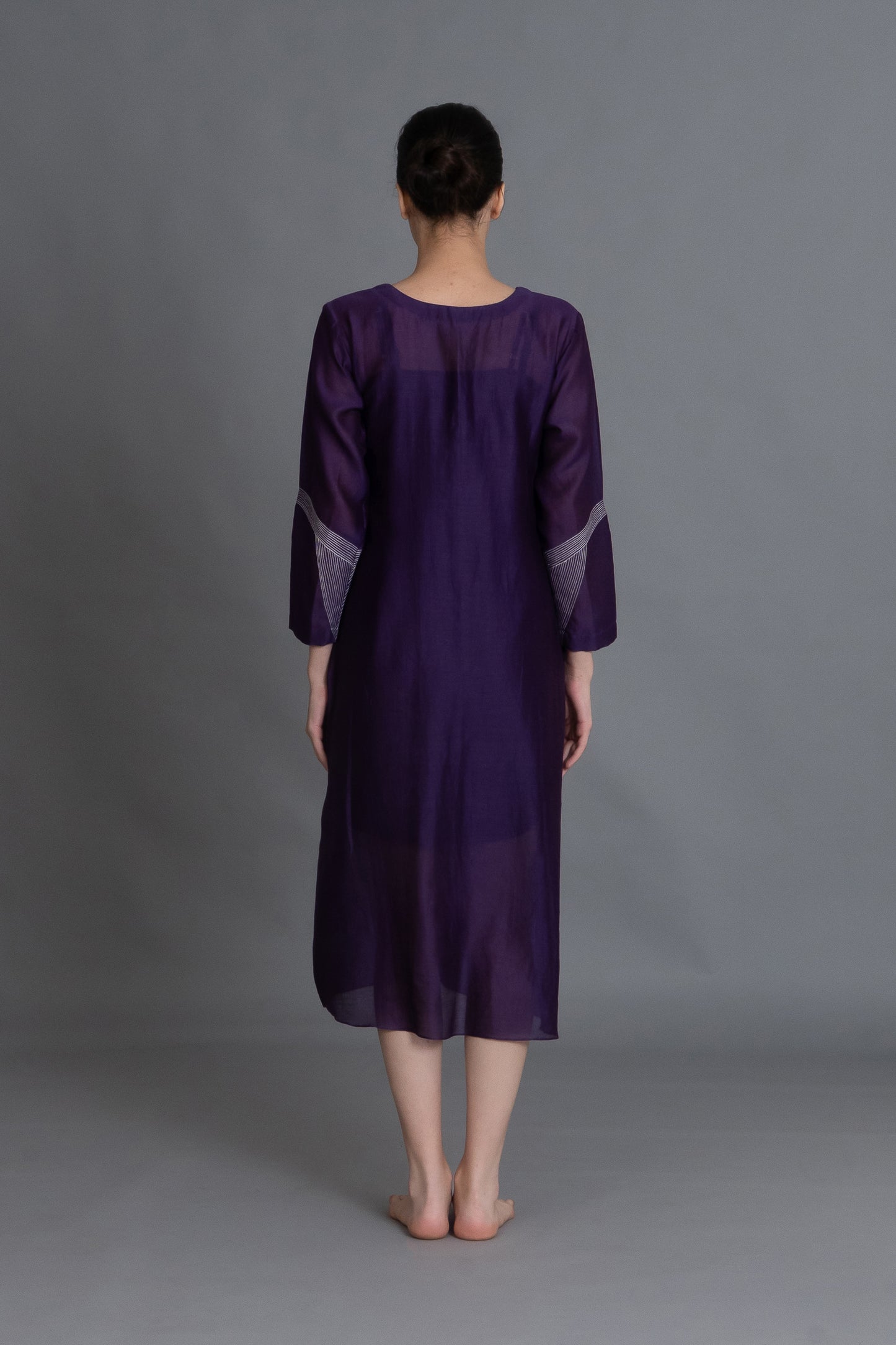 Purple Embroidered Dress