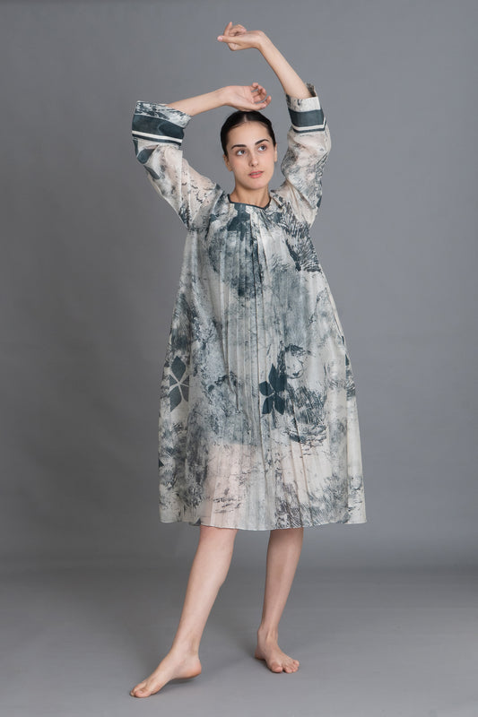 Mint Texture Print Dress