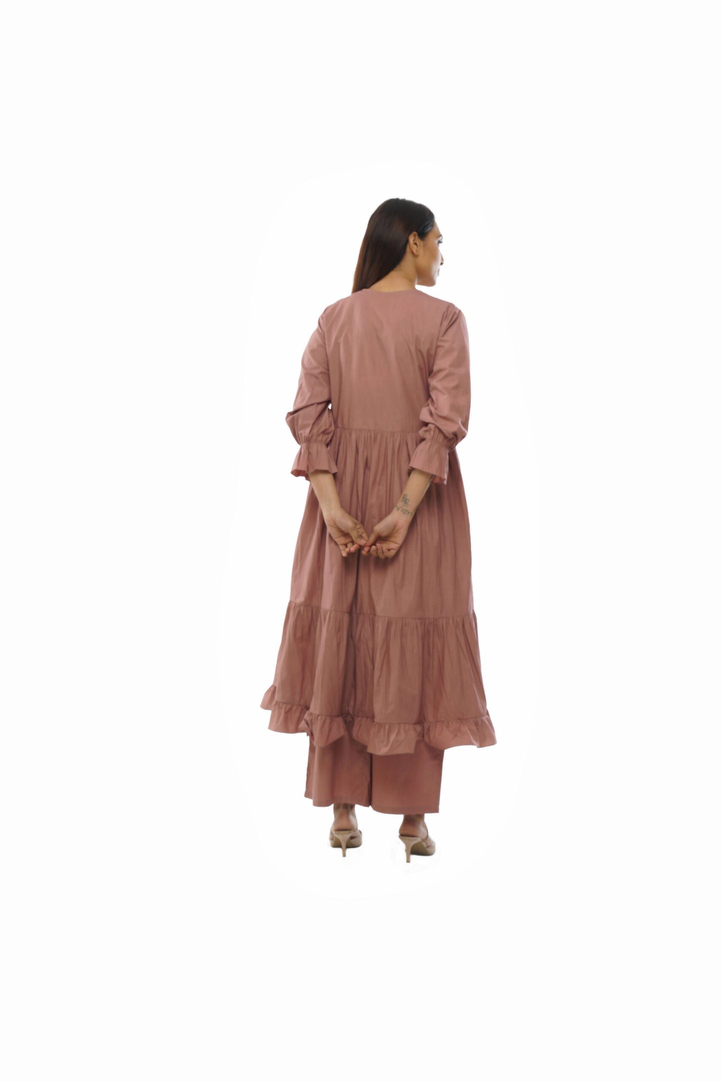 Pink Piltex Round Neck Co-ord